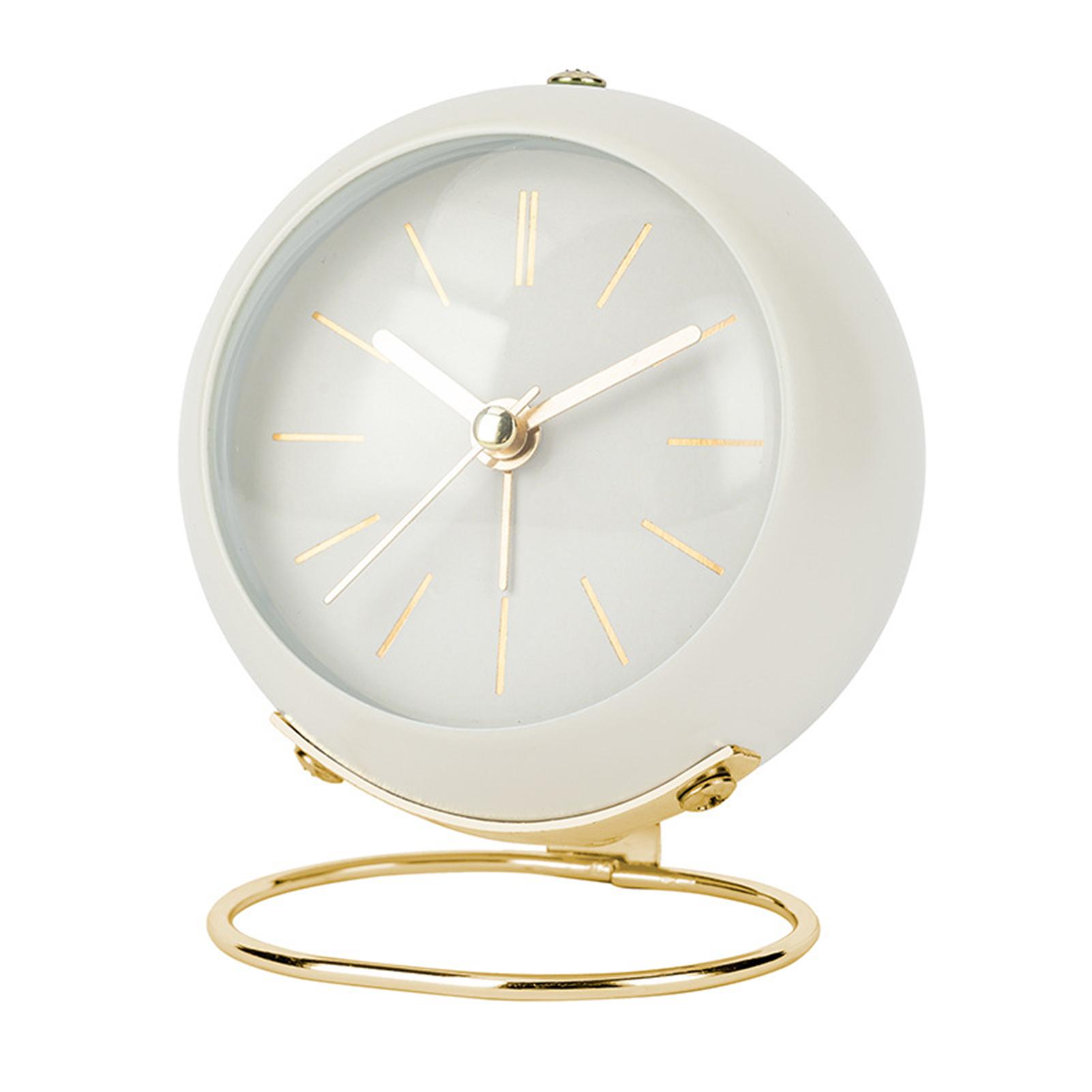 Silents Alarm Clock Loud Bell Alarm Clocks Classic Simple Small Table Clock with Night Light for Kids Bedside Bedroom