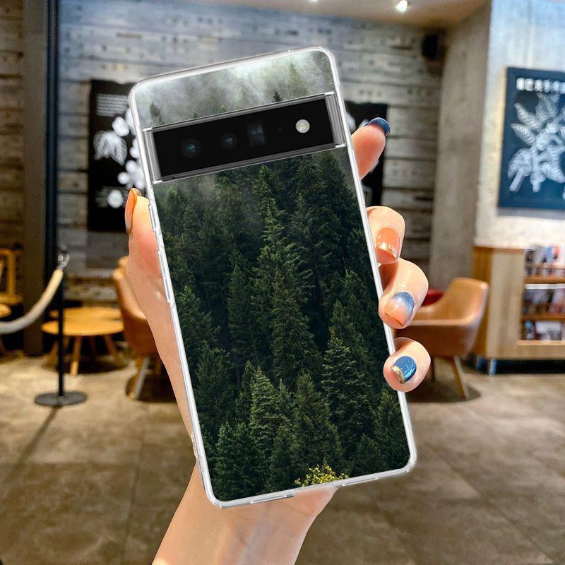 

Геометрия Леса Деревянный Чехол для Телефона Для Google Pixel 9 Pro XL 8 7 6 Pro 8A 7A 6A 5 4 5A 4A 3A XL 5G Силиконовый Мягкий ТПУ Прозрачная Крышка Pixel 6A