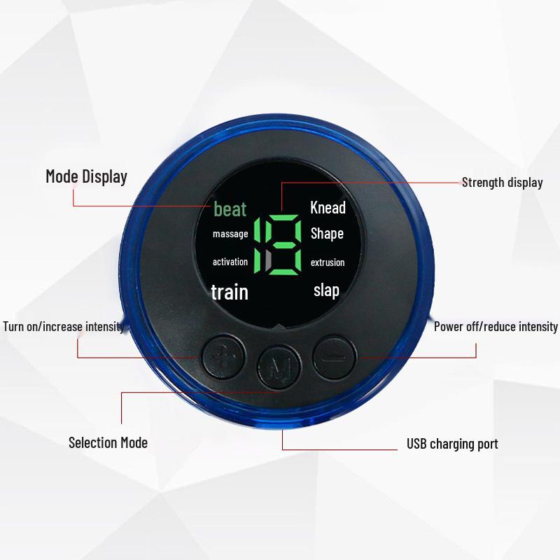 Tragbares EMS Nacken- und Schulter-Pulsmassagegerät: Intelligentes Mini-Massagepflaster für Elektrotherapie.