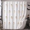 Halloween Ghost Shower Curtain Waterproof Bath Liner Spooky Decor Cute Novelty Costume Accessories Bat Skeleton