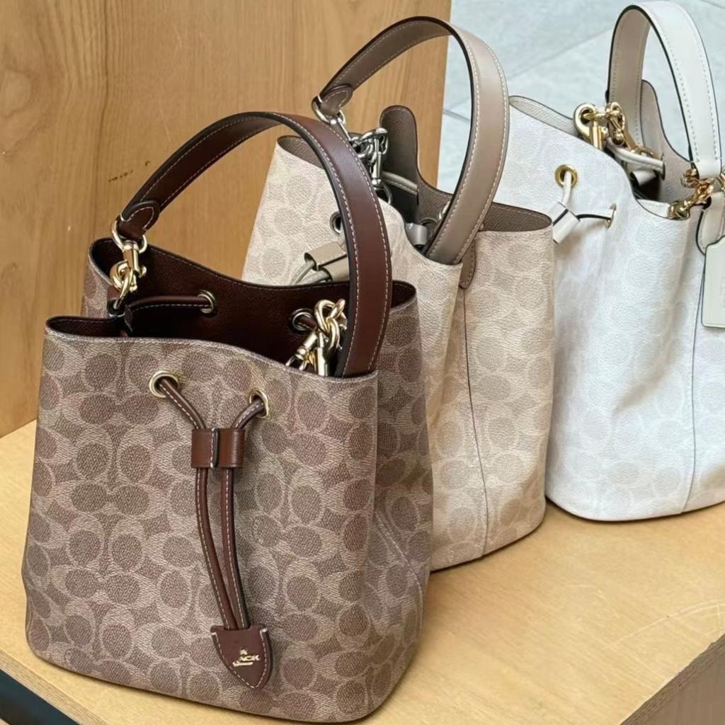 C Home Rowan Bucket Bag Casual Versatile Large Capacity Tote Bag 2025 New Drawstring Crossbody Shoulder Bag