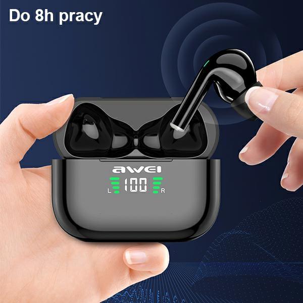 Awei Headphones Bluetooth 5.1 T29P Tws+ Docking Station Black/Black