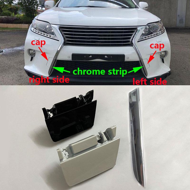 For Lexus RX270 RX350 RX450H 2013 2014 2015 Car Front Bumper Tow Hook Trailer Eye Cover Cap Lid Plating Chrome Tirm Strip