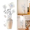 Adhesive Elegant 3D Flower Vase Wall Decal PVC Sticker For Home Decors Easy Application Living Room Backdrop Sticker