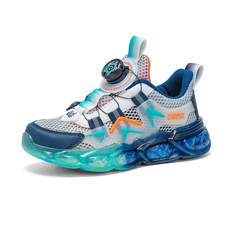 Casual shoes Boys, primary school students, middle school children, older children, sports shoes, rotating buckle Girls fashion casual shoes, breathab