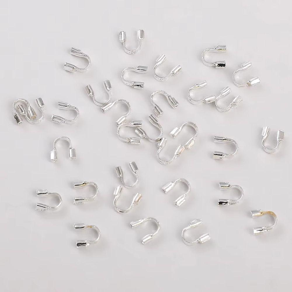 100Pcs U Shape Wire Guards for Jewelry Making Copper Connector for Jewelry DIY Accessories