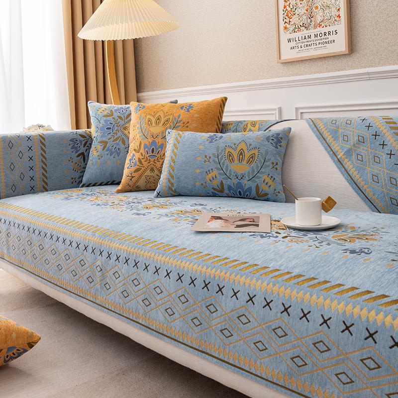 Bohemia Chenille Sofa Covers Modern Four Season Universal Non-slip Sofa Cushion Living Room Combination Slipcovers Home Decor