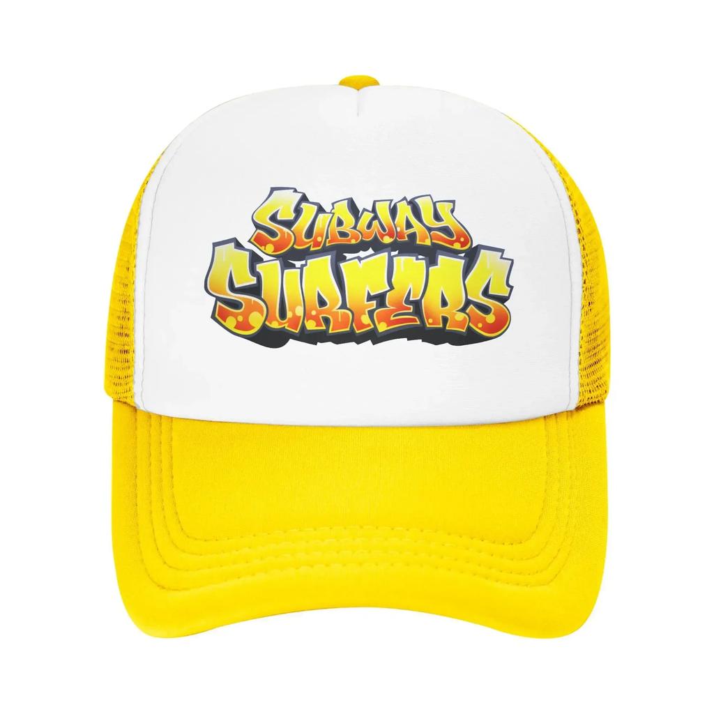 Herren Damen Subway Surfers Logo Trucker Caps Outdoor Netz Baseballkappe Snapback Caps Hut Sonnenhut Verstellbar Angelhut Herbst