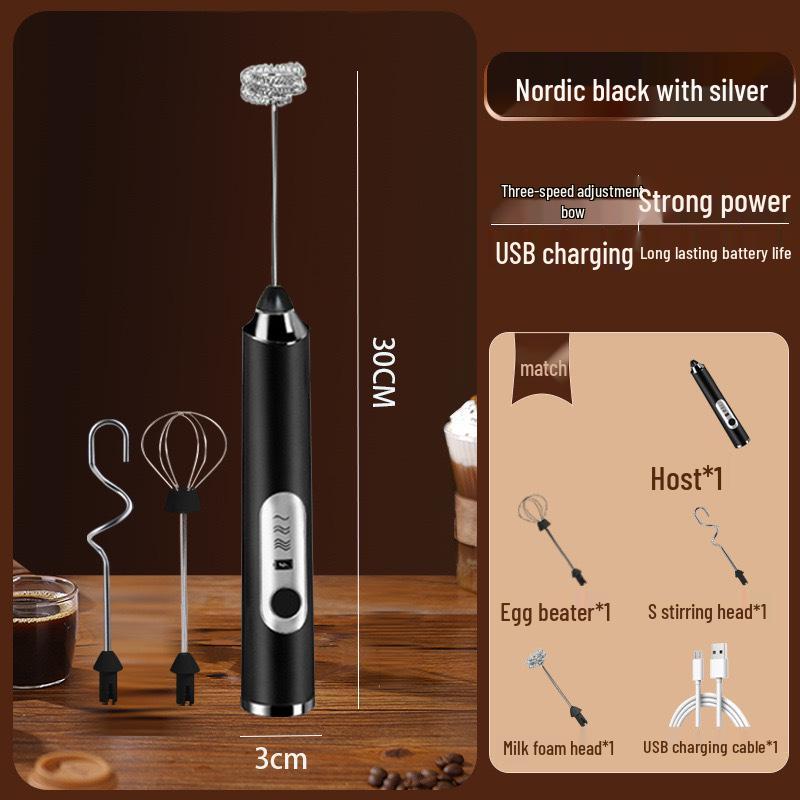 Wireless Electric Handheld Egg Beater & Milk Frother for Cream, Cake, Coffee, Baking