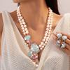 Mediaeval Style Shell Conch Jewelry Colorful Double-layer Necklace  Evening Wear