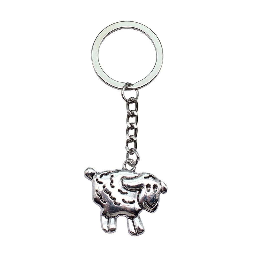 Cat Keychain Poultry Charm Pet Lover Key Holder 28mm Ring