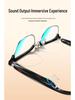 Multi-Function Smart Bluetooth Glasses: Anti-Blue Light Sunglasses, Headphone, Voice Translation, Music & Call Features, Interchangeable Lenses.