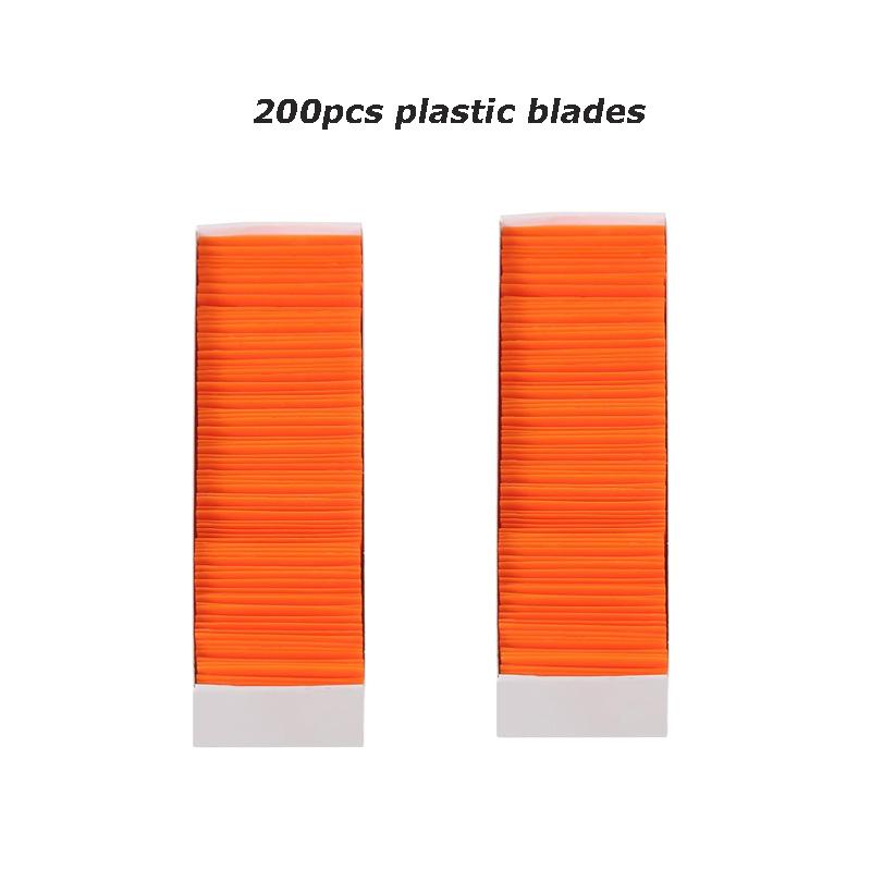 Plastic Scraper with 100/200 Plastic Blades Multipurpose Window Scraper Non-Scratch Scraper for Removing Stickers Decals Glue