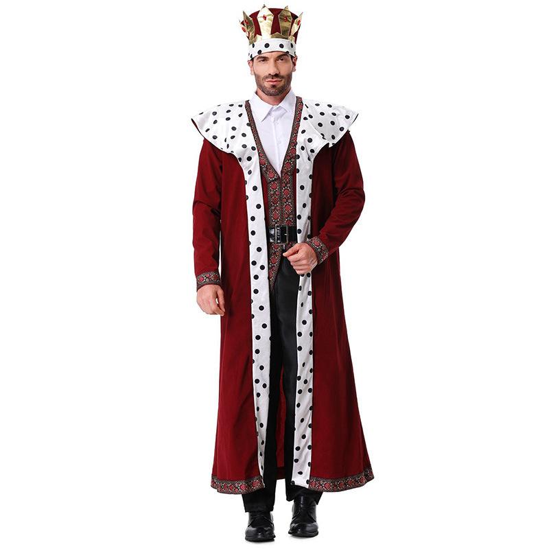 M-XXL Halloweena Viduslaiku Karaļa kostīms Vintage