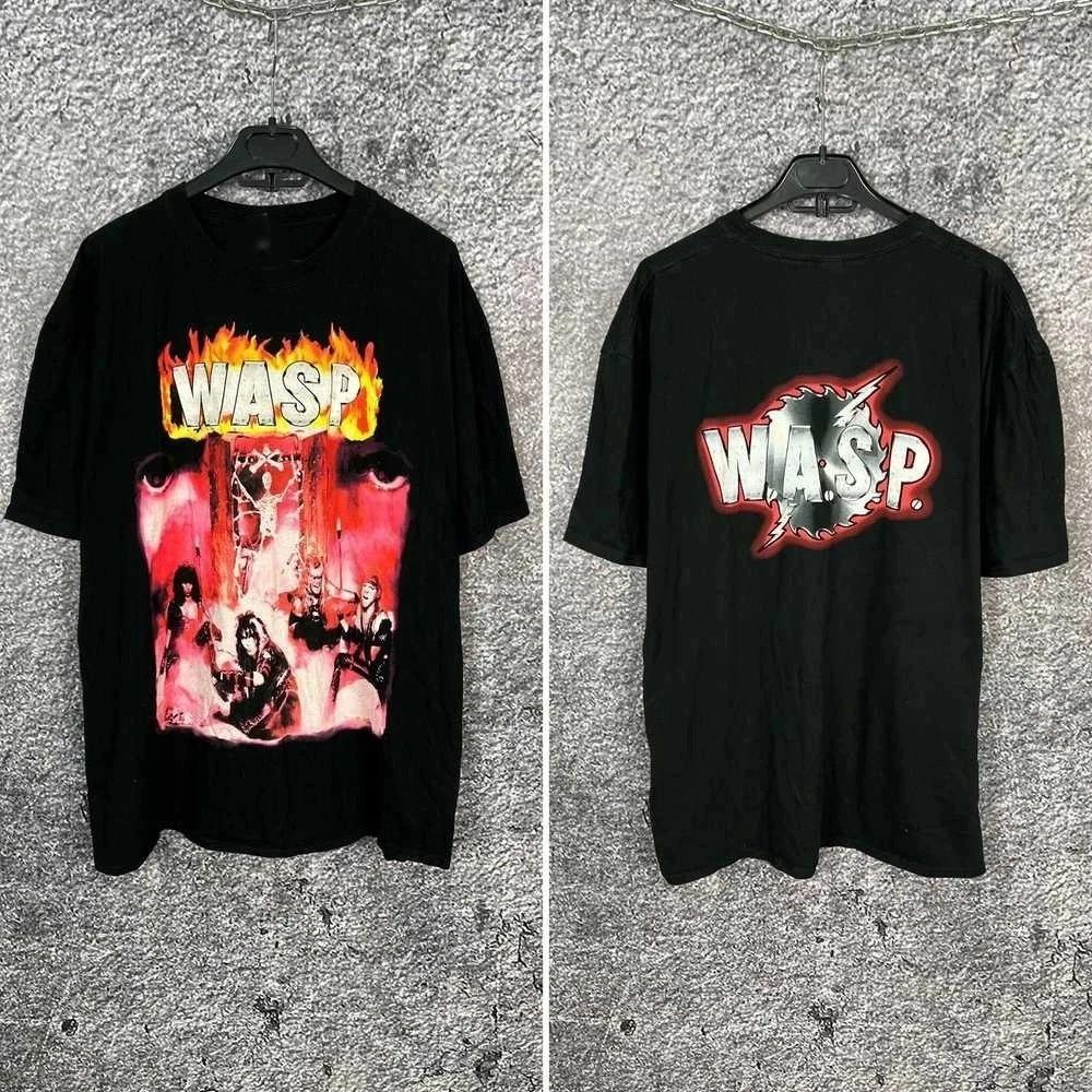 2 Sides WASP Band Black Cotton All size S5XL Unisex TShirt S