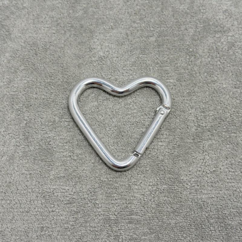 Heart-Shaped Aluminum Carabiner Hook for Backpack and Water Bottle - 44x40MM