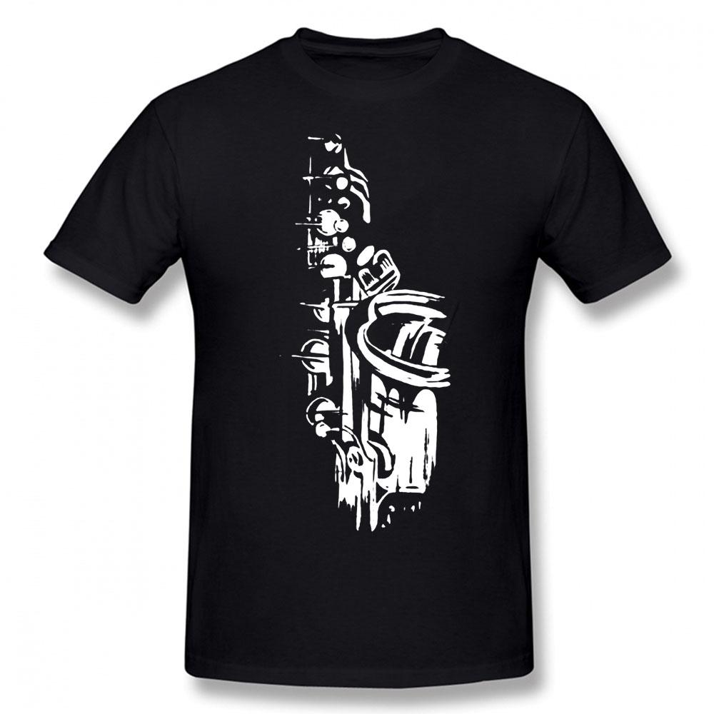 Cool Saxofoon Verjaardag Grappig Unisex Grafisch Vintage Cool Katoen Korte Mouw T-shirts O-hals Harajuku T-shirt