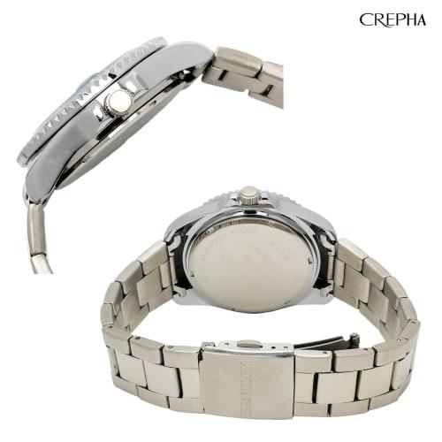 Klefer Men's Analog Solar-Powered Waterproof Watch with Metal Band, Bentley Blue, Silver (BT-AM388-BLS)