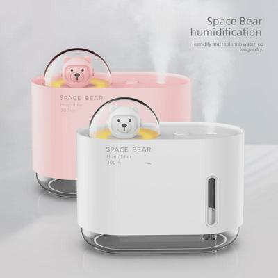 Humidificateur Creative Space Bear avec lumières colorées - Design de dessin animé mignon