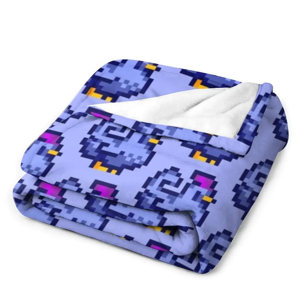 Blue Chicken Stardew Valley Throw Blanket Blanket For Decorative Sofa Nap Blanket Flannels Blanket