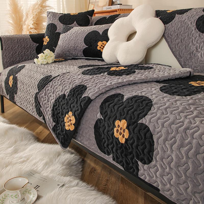 

Four Seasons Universal Milk Fiber Диванная подушка Утолщенный Чехол для дивана Плюшевый Чехол Полотенце Зима 70*70cm