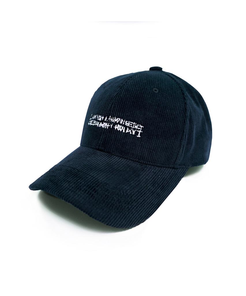 Aimnaseohyumeonbiing Basic Logo Corduroy Cap - Navy
