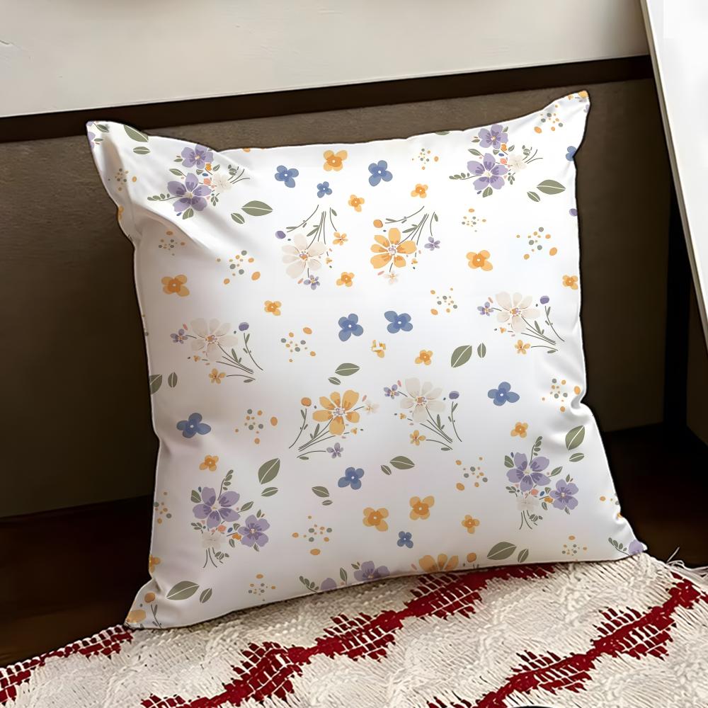 Fine Art Petal Illustration Cushion Cover Reversible Soft Durable Pillow Cover Home Car MultiScene Use for Daily Comfort