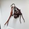 Handmade DIY Knot Keychain Pendant Chain Bag Hanging Keychain Decoration Rafted From Premium Leather
