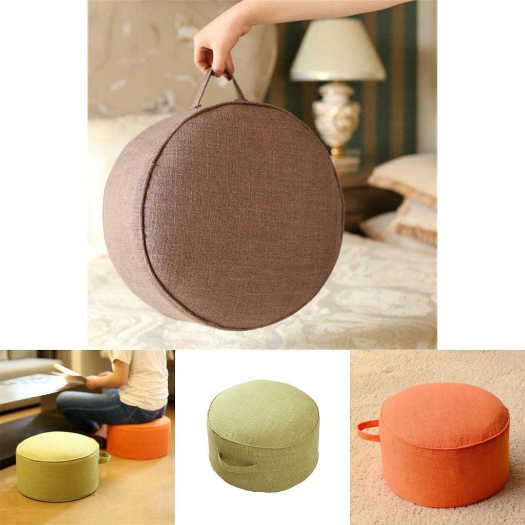 Tatami Round Floor Pillow Seat Comfortable Cotton Linen Cushion For Relaxation