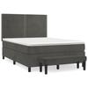 3137780 vidaXL Divan-lit Et Matelas Gris Foncé 140x190cm Velours