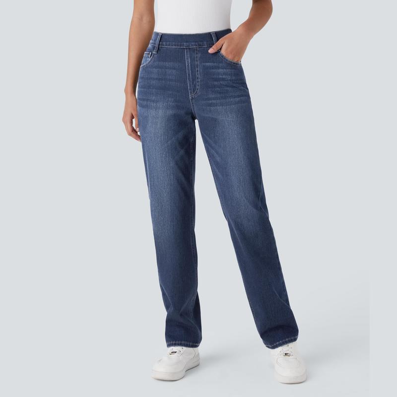 D 35021 European & American High-Waisted Yoga Jeans - New Style Cross