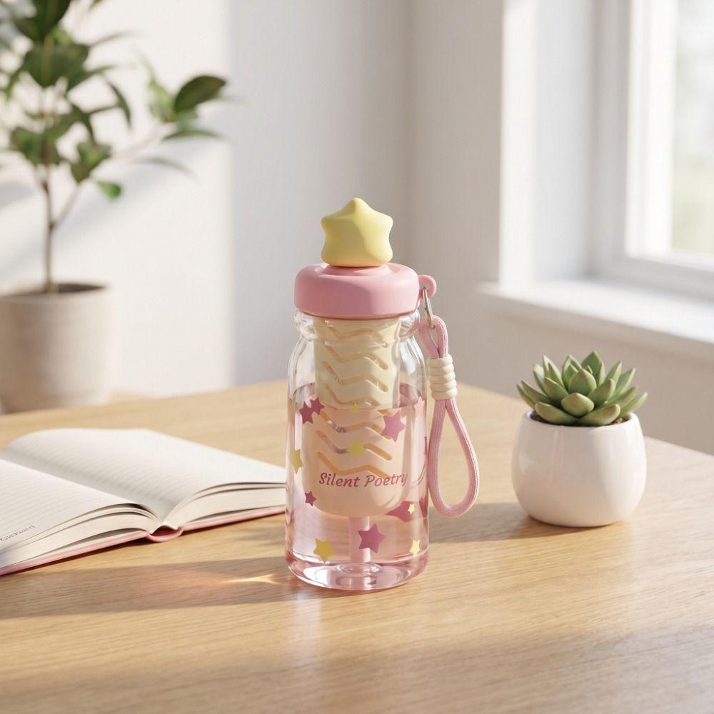 BPA Free Portable Straw Cup Large Capacity Drinking Bottle With Tea Infuser School