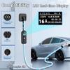 3.5KW 16A Portable EV Charger, Electric Vehicle Charger, Fast Charging Home Station Wallbox, LED Display, Adjustable Current, 5m Cable