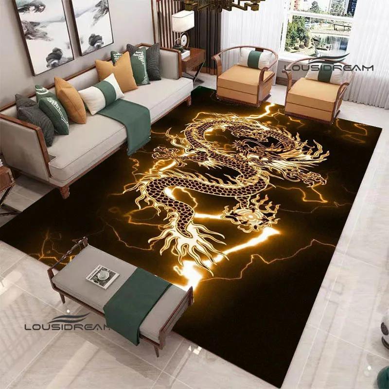 3D Retro dragon printed carpet kitchen mats Non -slip carpet outdoor carpets area rug bedroom decor birthday gift
