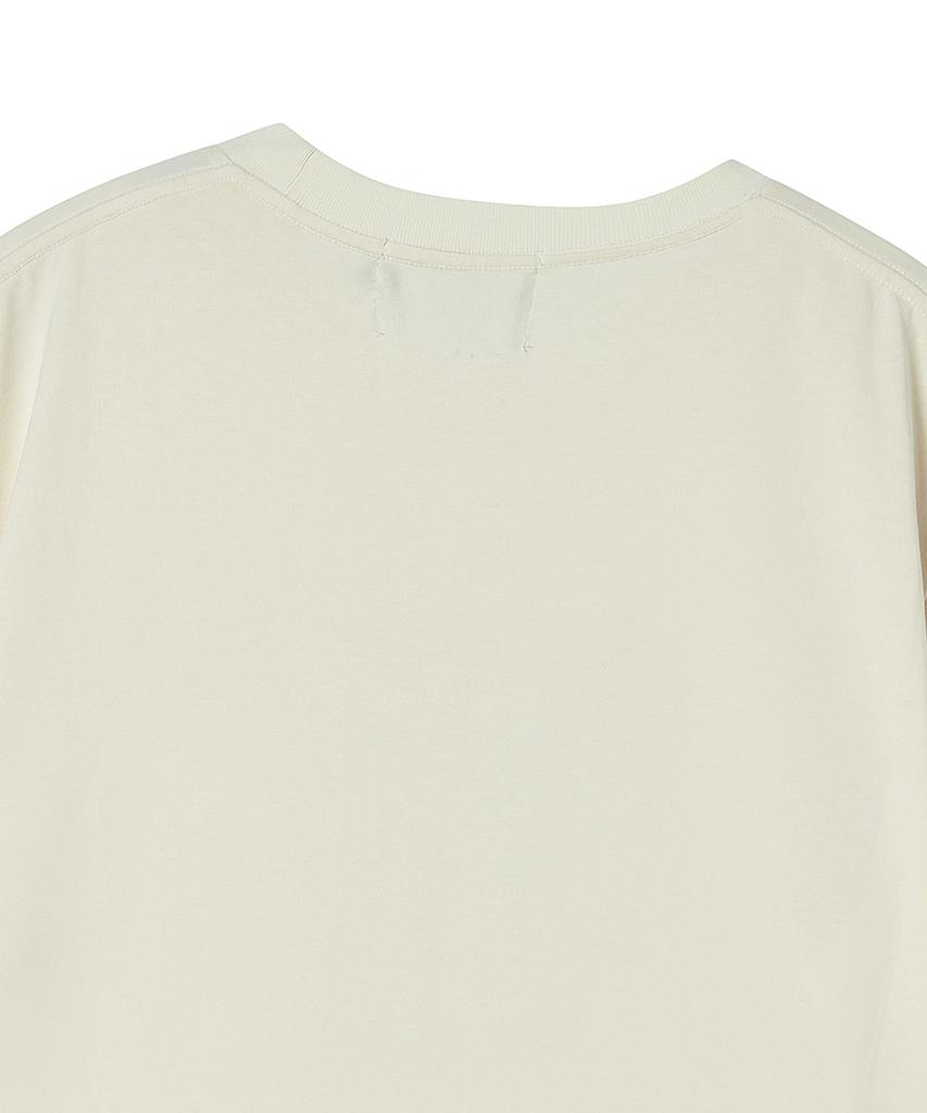 BEYOND CLOSET [Collection Line] Utility Vintage Washed Short Sleeve T-Shirt Ivory