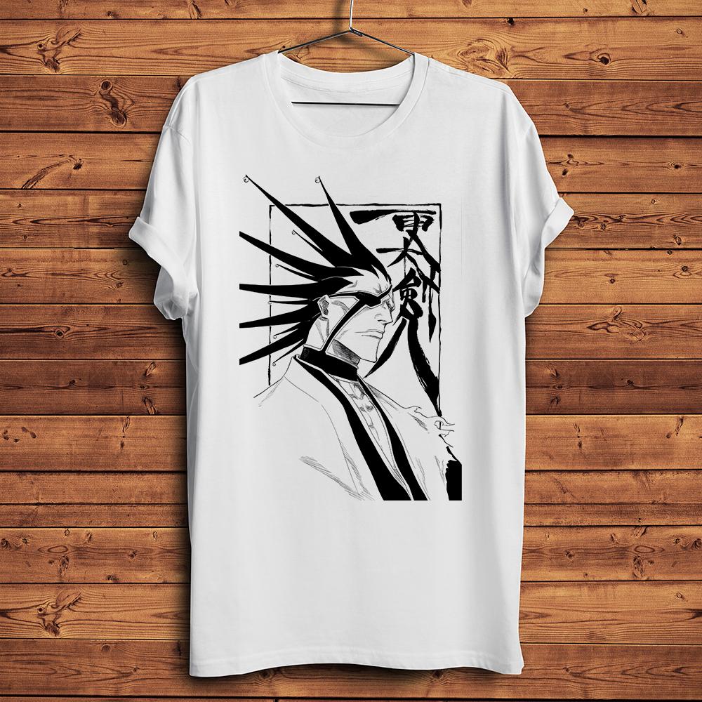 BLEACH Kyoraku Shunsui T-Shirt Vintage Anime Manga Print Oversized Cotton Short Sleeve High Quality Unisex Otaku Casual Loose Streetwear Tee