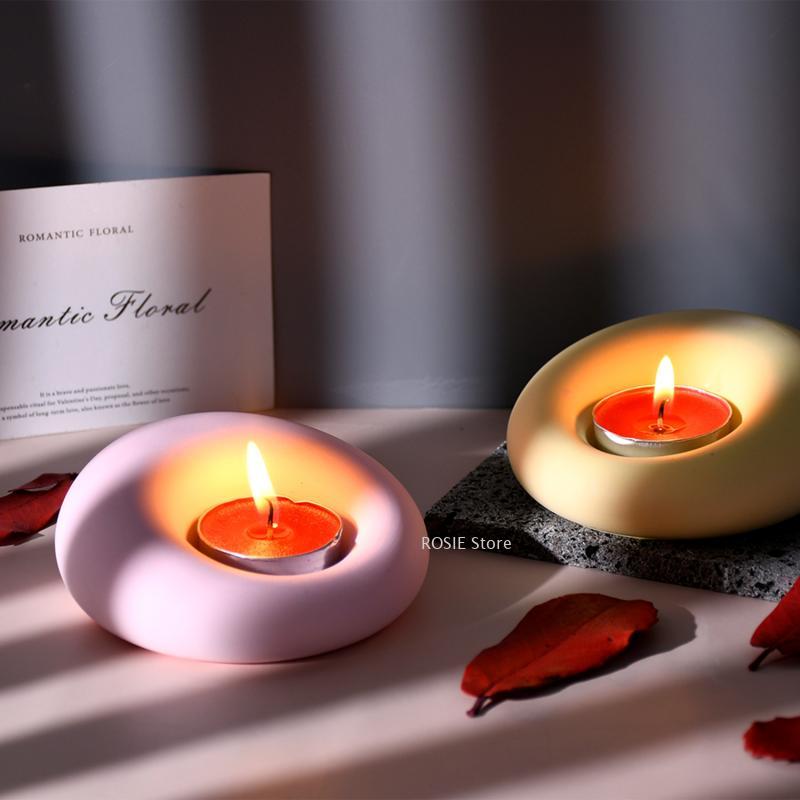 Ronde Dienblad Onderzetter Siliconen Vorm Gips Epoxy Beton Cement Vorm Ambachten Sieraden Opbergbakje Kandelaar Decoratie