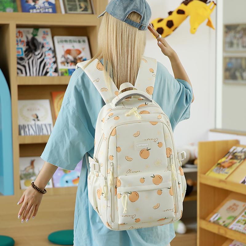 Student Cartoon School Bag Kindergarten Ridge Protector Backpack Women's Backpack Lightweight Children's Backpack