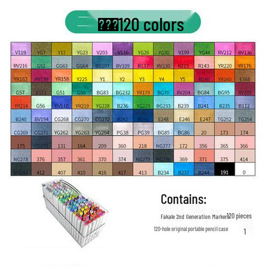 Fakale 2nd Gen Finecolour Anime Markers Set, 160 Oil-Based Professional Student Colors