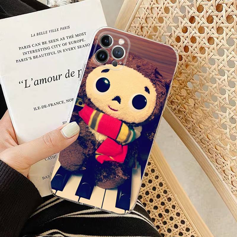 Cheburashka Handyhülle Silikon Weich für iphone 14 13 12 11 Pro Mini XS MAX 8 7 6 Plus X XS XR Hülle