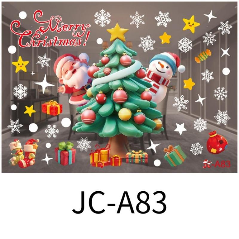 Christmas Window Decoration Stickers Merry Christmas Wall Stickers Window Glass Merry Christmas Home Decoration Happy New Year Stickers