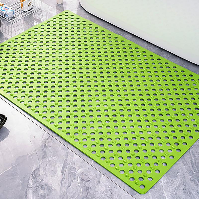 Slip Anti Mould Rubber Anti Slip Bath Mat With Drain Holes Machine Washable Antibacterial Resistant Shower Mat For Shower Or Tub