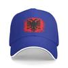 Custom Albania Flag Baseball Cap Unisex Women Adjustable Albanian Eagle Coat of Arms Dad Hat Outdoor