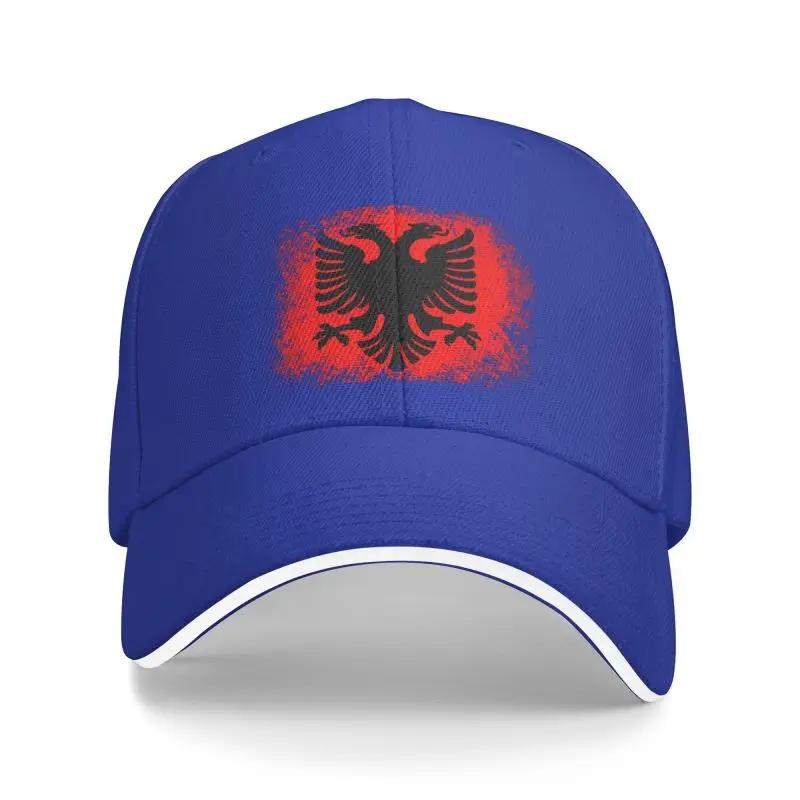 Custom Albania Flag Baseball Cap Unisex Women Adjustable Albanian Eagle Coat of Arms Dad Hat Outdoor