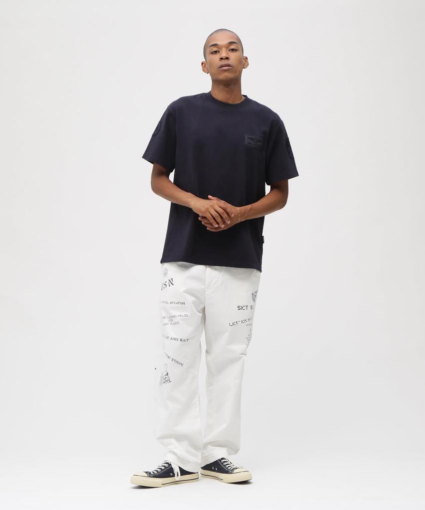 Avirex Aged Look Stencil Chino Pants/trousers/bottoms Men's Xl Size 033 Off White 783-6110012