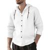 Men Solid Hooded Long Sleeve Loose Casual Breathable Quick Dry Shirt