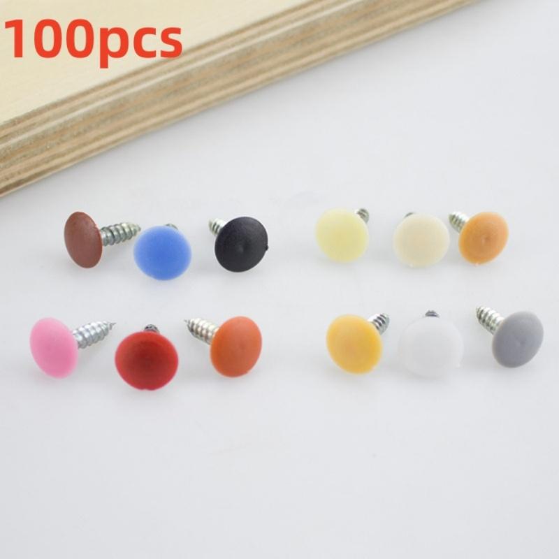 100pcs/bag Self-tapping Screws Decor Cover Plastic Nuts Bolts Covers Exterior Protective Caps Furniture Hardware Decor Cover