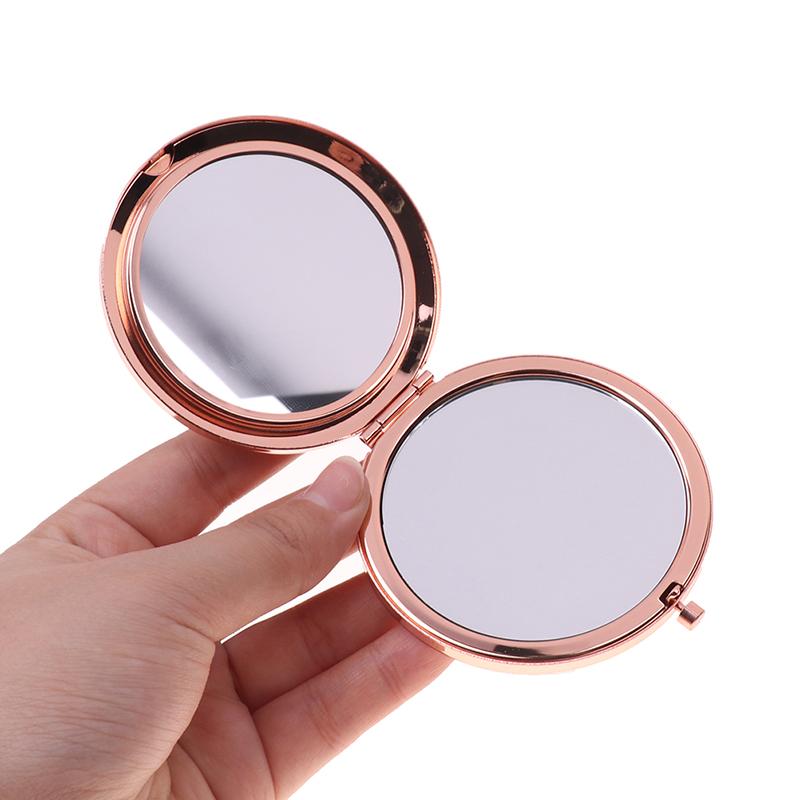 Foldable Vintage Makeup Mirror Mini Square Makeup Vanity Mirror Portable Hand Mirrors Double-Sided Compact Mirror Pocket Cosmetic Mirror