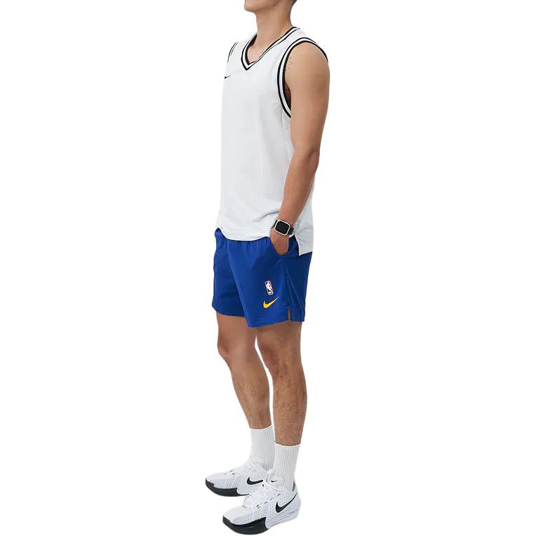 Nike NBA Golden State Warriors Letter Print Mesh Basketball Shorts Men Shorts Light-Blue White FB3728-495