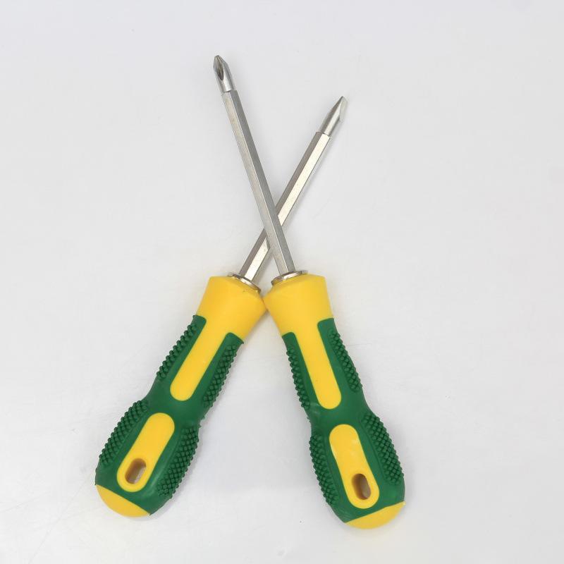 Multipurpose Massage Handle Dual-purpose Screwdriver with A Cross Shaped Burr and 4-inch Dual-purpose Screw Screw Driver Tools
